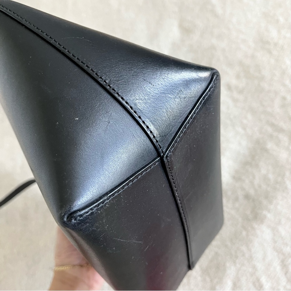 Mansur Gavriel Black Mini Leather Drawstring Bucket Crossbody - Picture 8 of 13